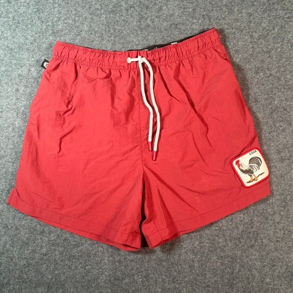 Goorin Bros. Other - Goorin Bros The Farm Protector‎ Red Rooster Patch Swim Trunks Shorts Men Small